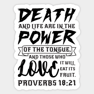Proverbs 18:21 Sticker